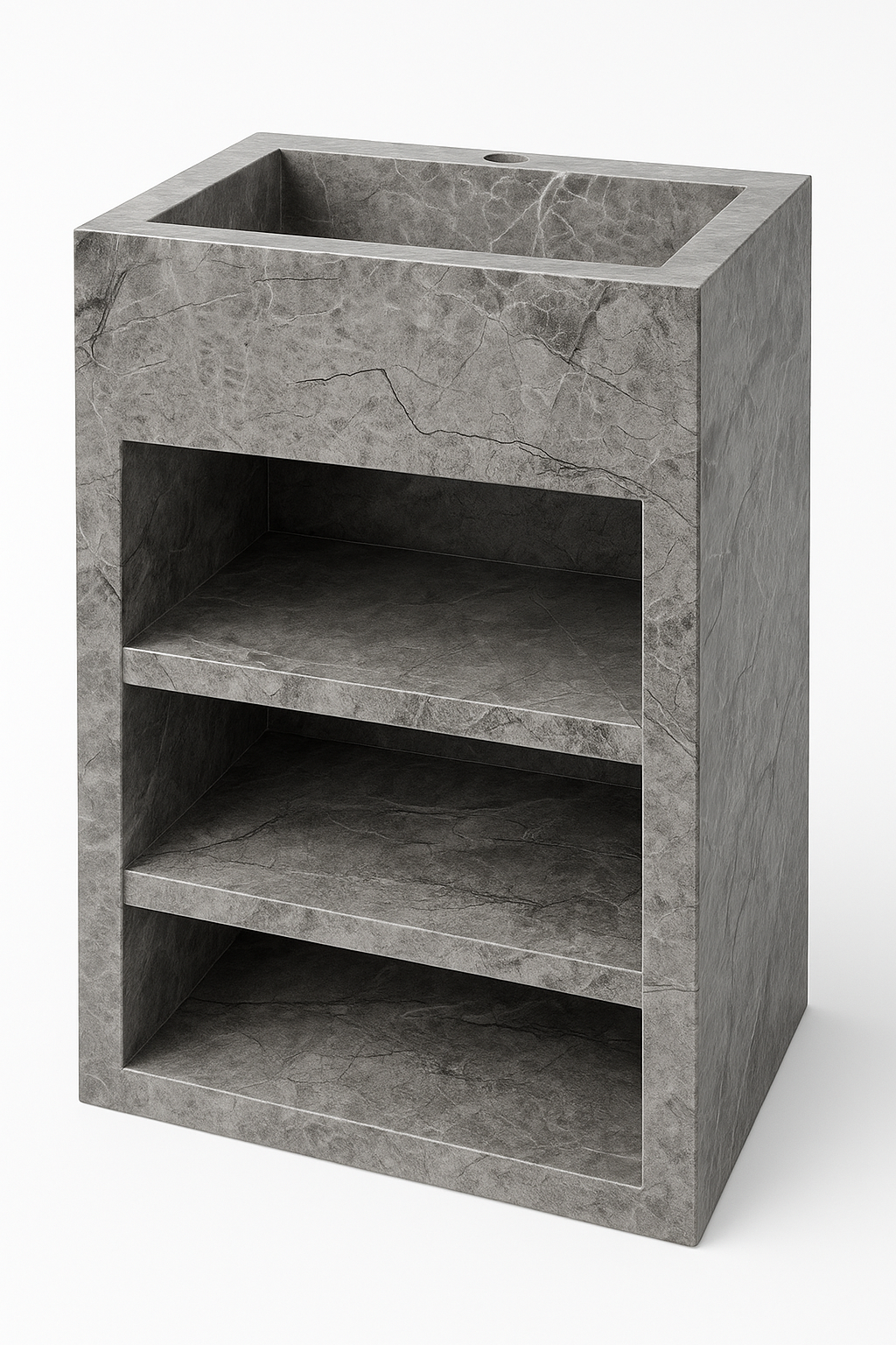 (طلب مسبق) حوض بورسلين قائم ماركة لون رمادي BON - كود ST00A7 - المقاس 85×60×40 سم