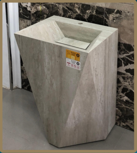 (طلب مسبق) حوض بورسلين قائم ماركة  BON - كود ST00A2 - المقاس 85×60×40 سم